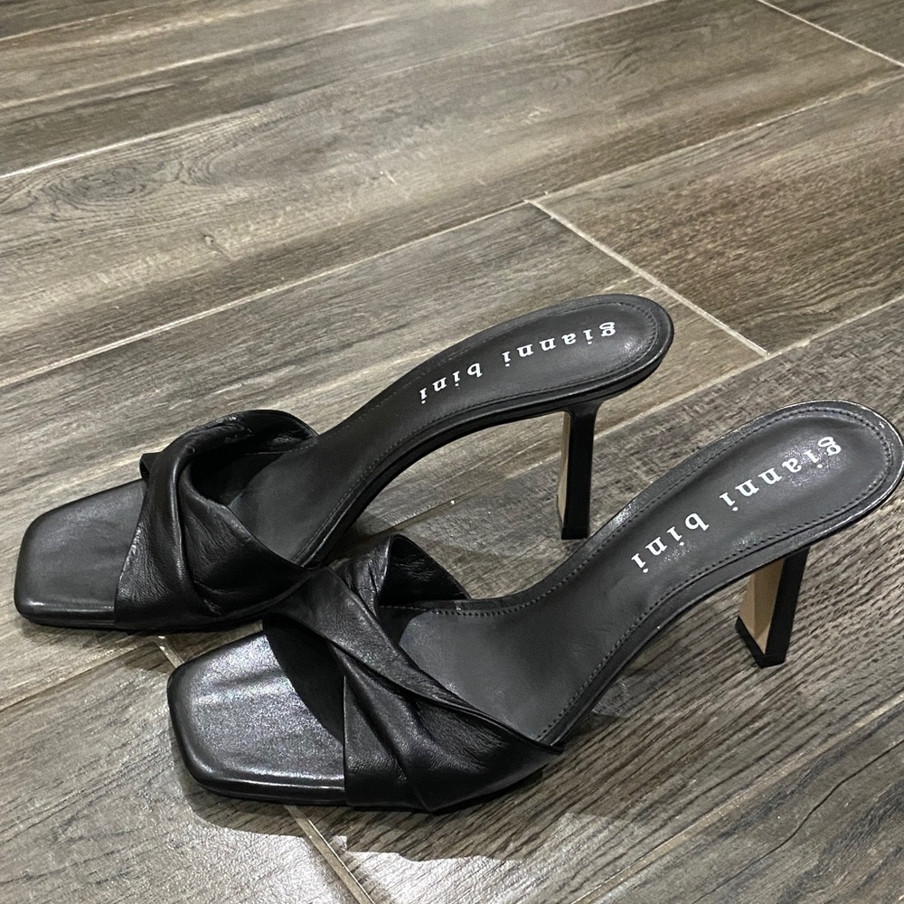 Gianni Bini Black Strappy Heels
